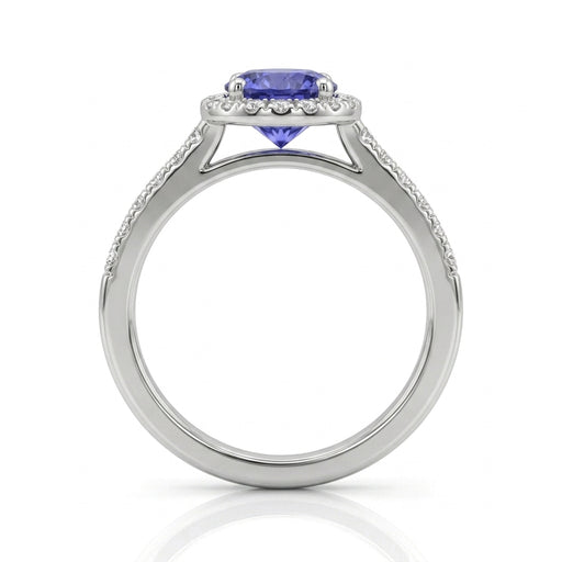 Tanzanite 1.00 ct tw Ring with 0.25 Diamonds & 14kt Gold