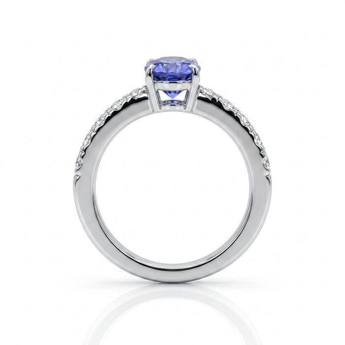 Tanzanite 1.35 ct tw Ring with 0.60 Diamonds & 14kt Gold