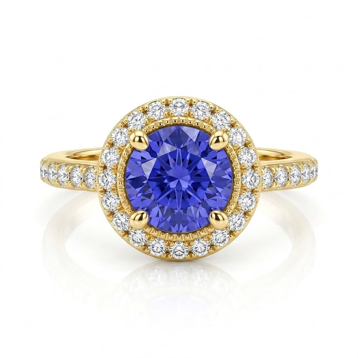 Tanzanite 1.00 ct tw Ring with 0.50ct tw Diamonds in 14kt Gold