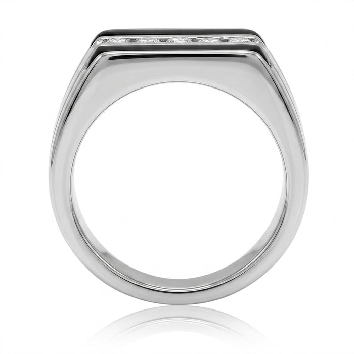 Men's Black Onyx and Diamond Ring 0.25ct tw 14kt Gold