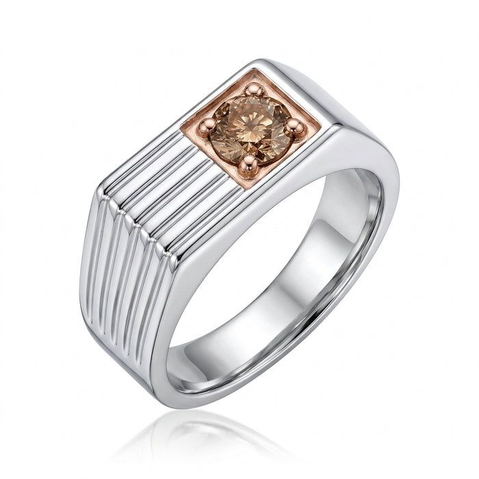 Men's Choco Diamond Ring 0.80ct tw 14kt Gold