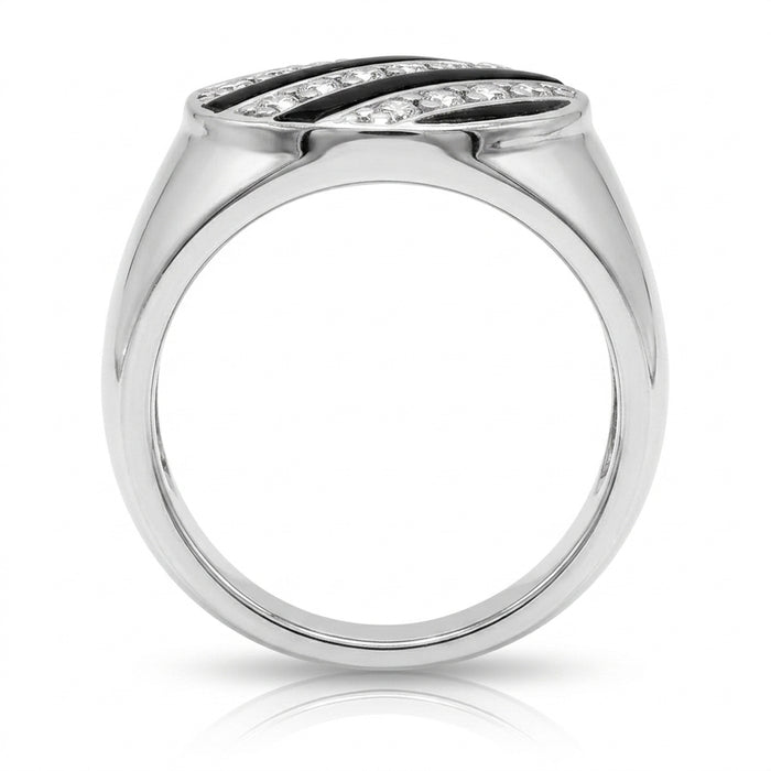 Men's Black Onyx and Diamond Ring 0.70ct tw 14kt Gold