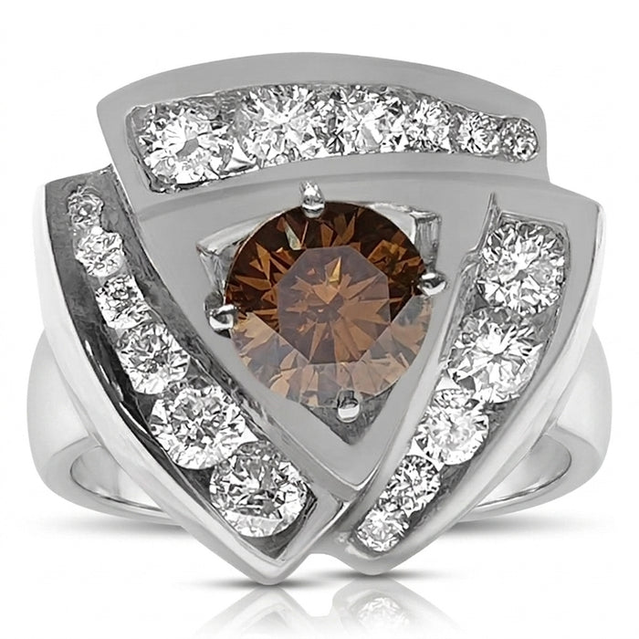 Men's Choco Diamond 2.05cttw and Diamond Ring 2.30cttw 14kt Gold