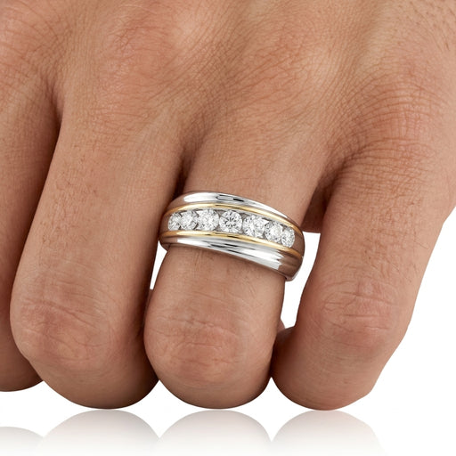CMen's Diamond Ring 1.06 ct tw 14kt Two-Tone Gold