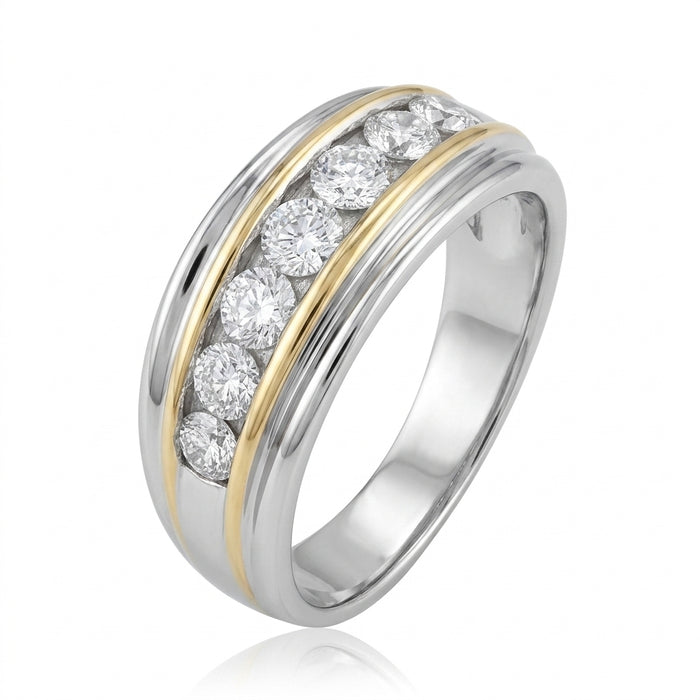 CMen's Diamond Ring 1.06 ct tw 14kt Two-Tone Gold