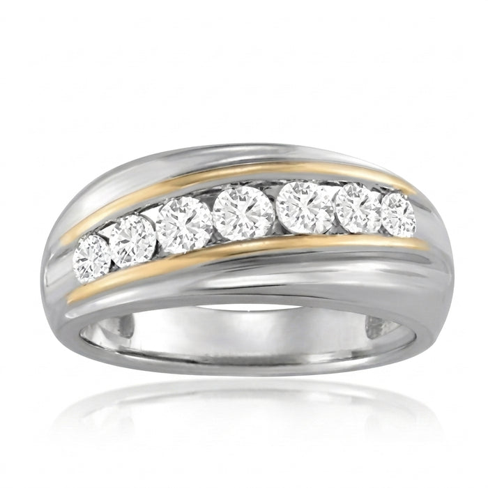 CMen's Diamond Ring 1.06 ct tw 14kt Two-Tone Gold