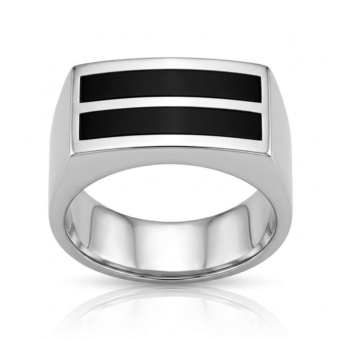 Men's Black Onyx Ring 14kt Gold & Black Onyx