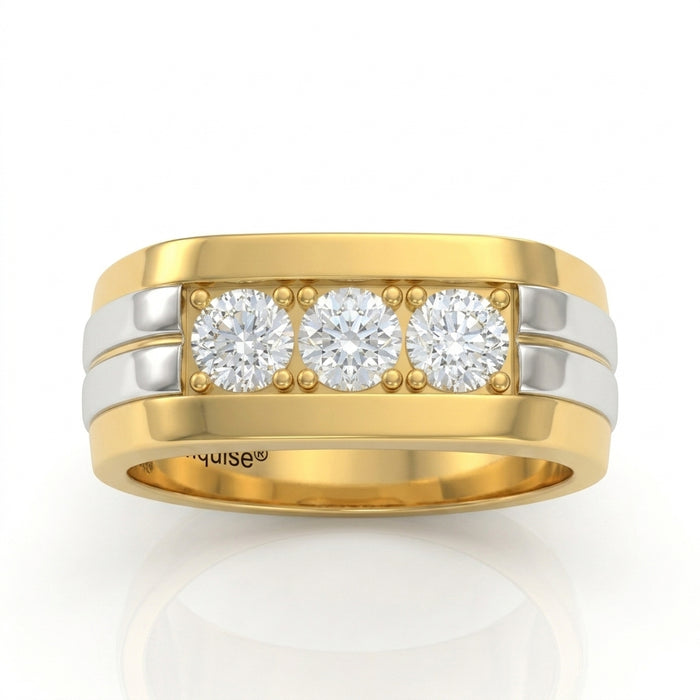 Men's Ring Diamonds 1.00 ct tw 14kt Two Tone Gold