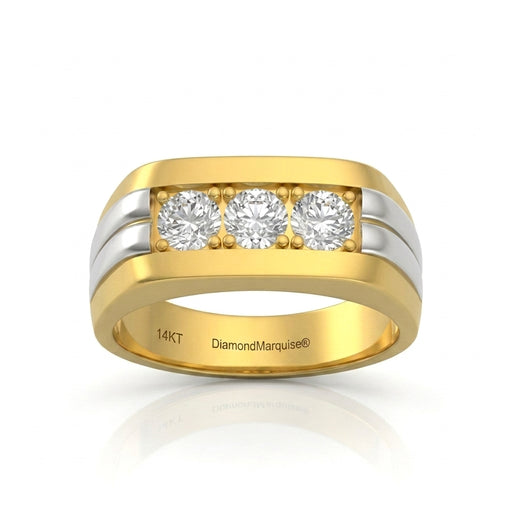 Men's Ring Diamonds 1.00 ct tw 14kt Two Tone Gold