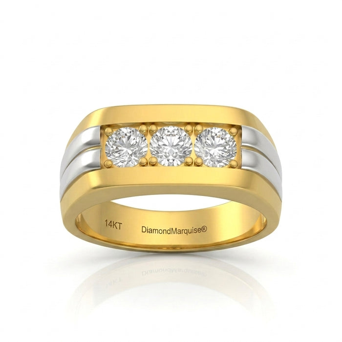 Men's Ring Diamonds 1.00 ct tw 14kt Two Tone Gold