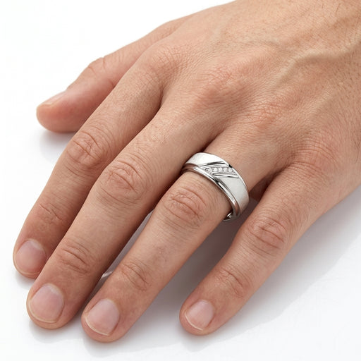 Men's Diamond Ring 0.10 ct tw 14kt Gold & Black Onyx