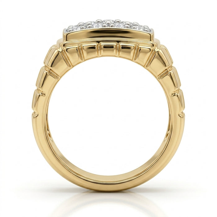 Men's Ring Diamonds 2.75 ct tw 14kt Gold Yellow & White Gold
