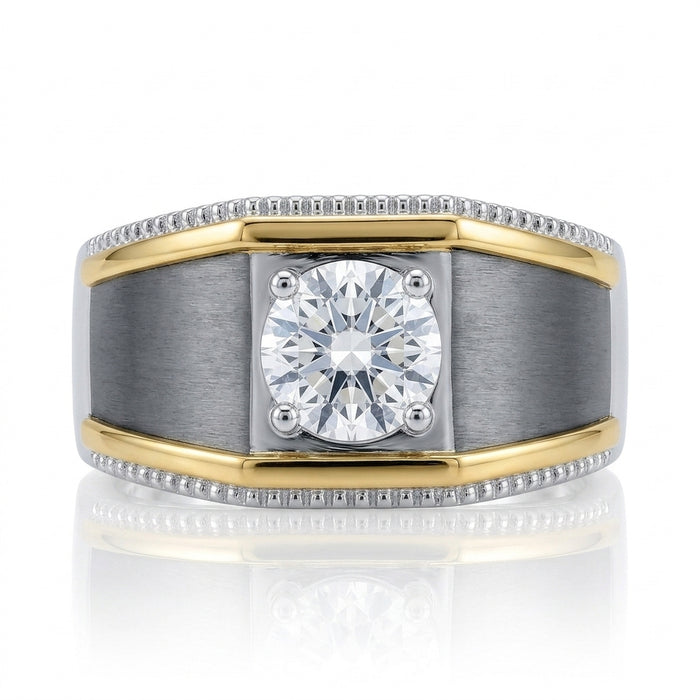 COMING SOON! Men's Diamond Ring 1.00cttw with Two-Tone 14kt Gold