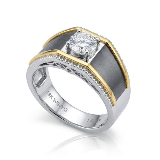 COMING SOON! Men's Diamond Ring 1.00cttw with Two-Tone 14kt Gold