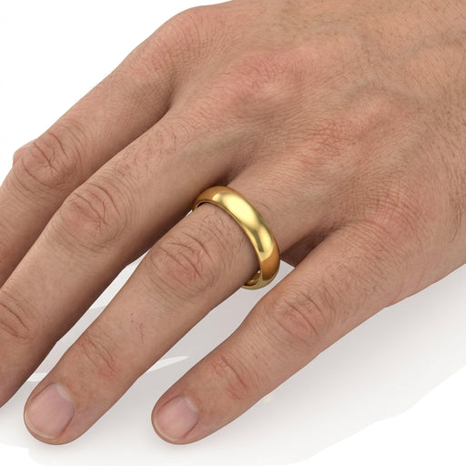 Wedding Band 14kt Gold 4MM HighPolish
