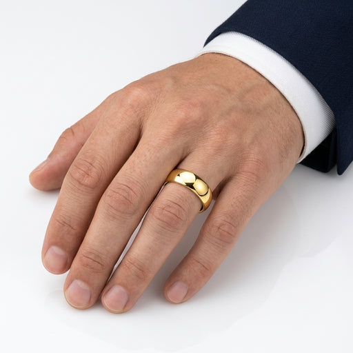 Wedding Band 14kt Gold 6MM HighPolish