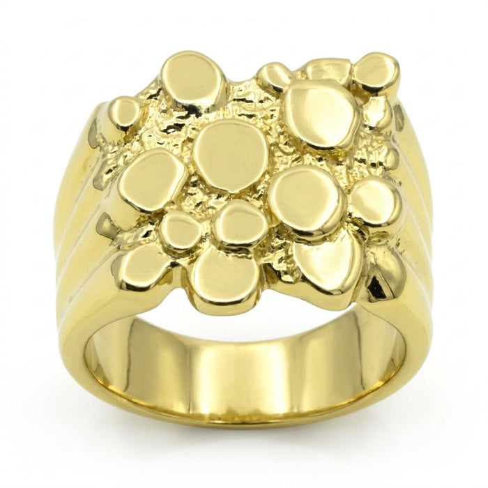 14k Gold Fancy Big Nugget Ring