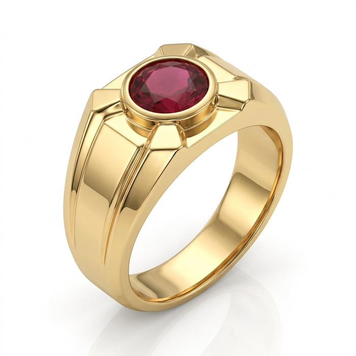 Men's Ruby 0.50ct tw 14kt Yellow Gold