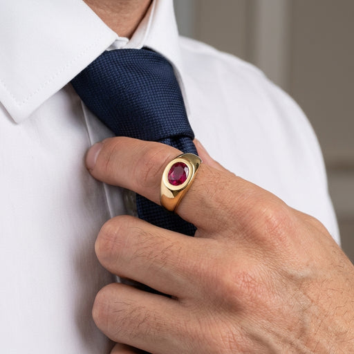 Men's Ruby 0.50ct tw 14kt Yellow Gold