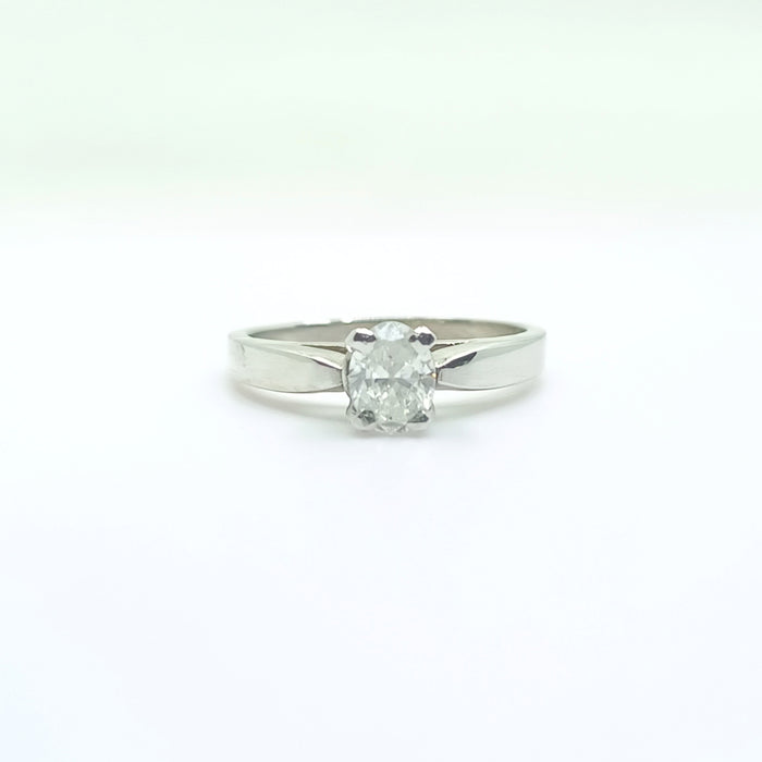 Diamond Engagement Ring Women's Oval 0.50ct 14kt Gold