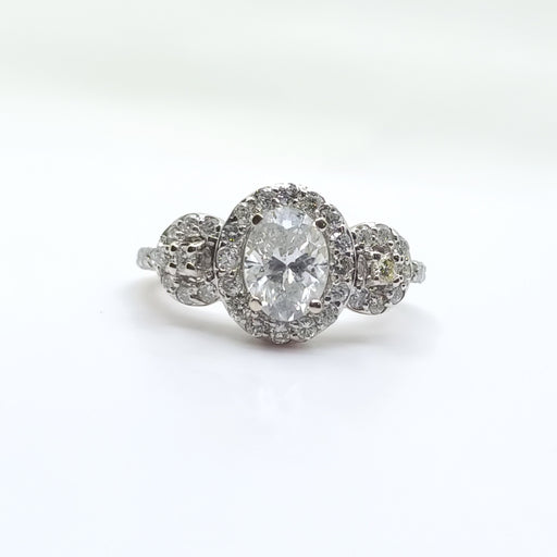 Diamond Engagement Ring Women's 1.66 cttw  14kt Gold