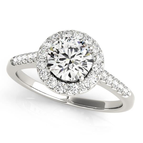 Halo Round Diamond Ring 1.50 CTW in 14k Gold