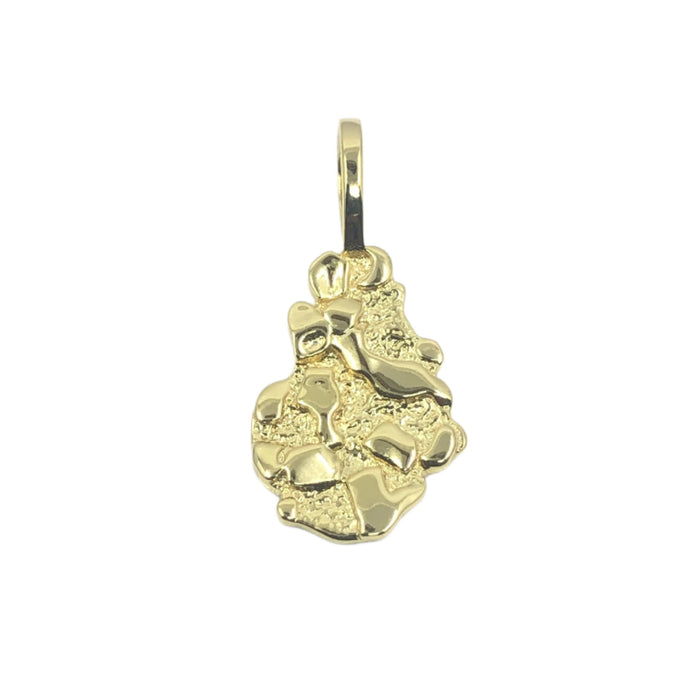 14k Gold Nugget Pendant Irregular Shape 1