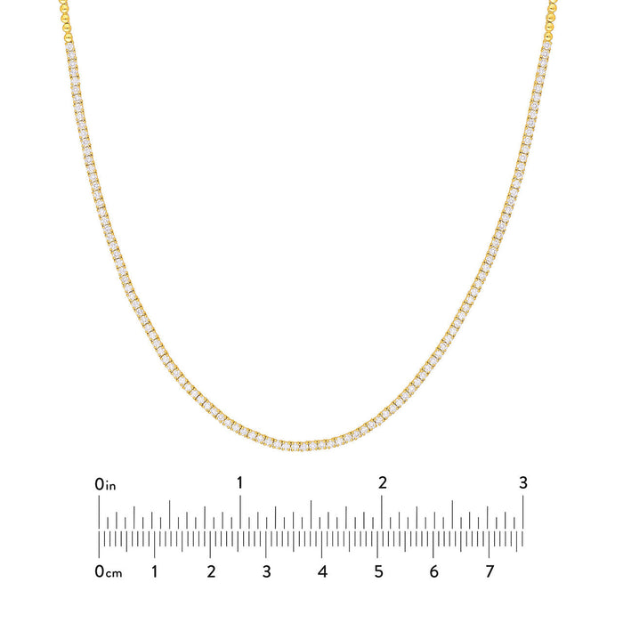 Diamond Tennis Riviera Necklace Halfway 4.00 CTW