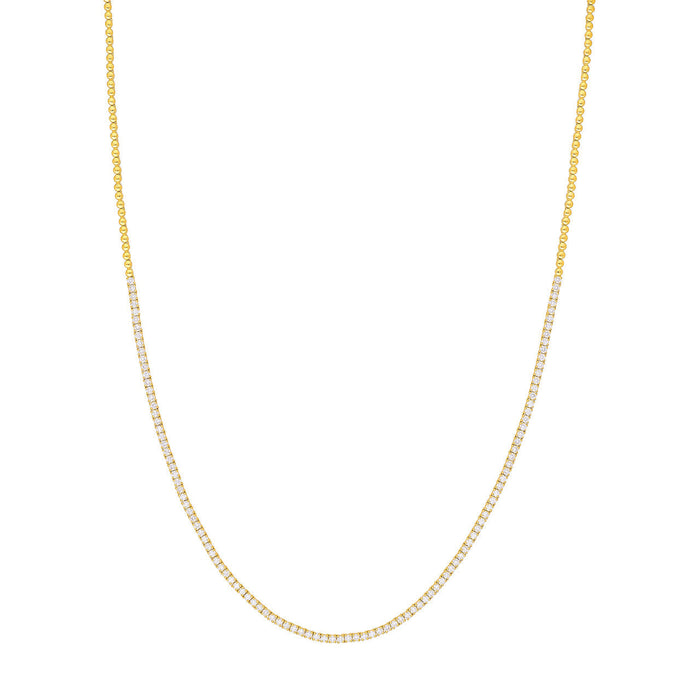 Diamond Tennis Riviera Necklace Halfway 4.00 CTW