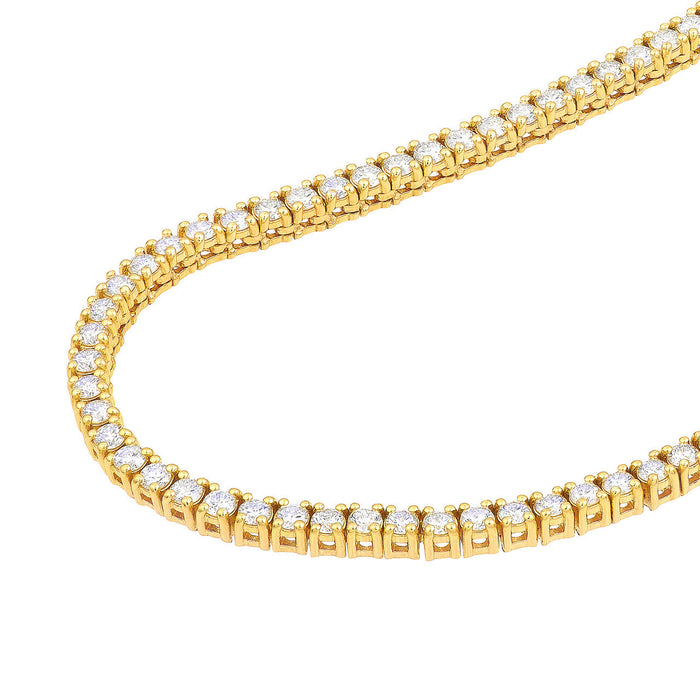 Diamond Tennis Riviera Necklace Halfway 4.00 CTW