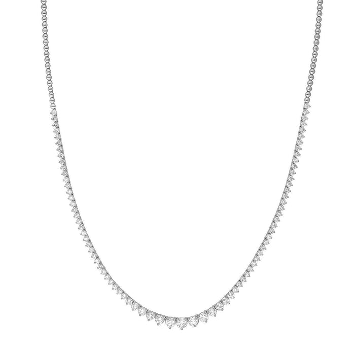 Diamond Tennis Riviera Martini Graduating Necklace 4.00 CTW