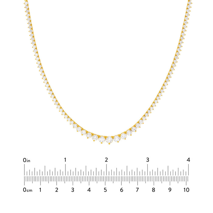 Diamond Tennis Riviera Martini Graduating Necklace 4.00 CTW