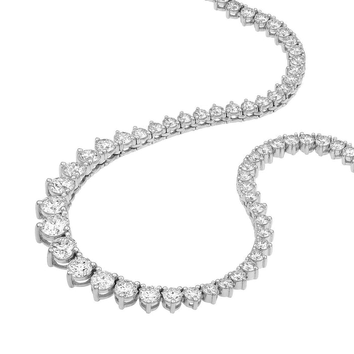 Diamond Tennis Riviera Martini Graduating Necklace 4.00 CTW