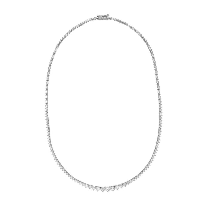 Diamond Tennis Riviera Martini Graduating Necklace 4.00 CTW
