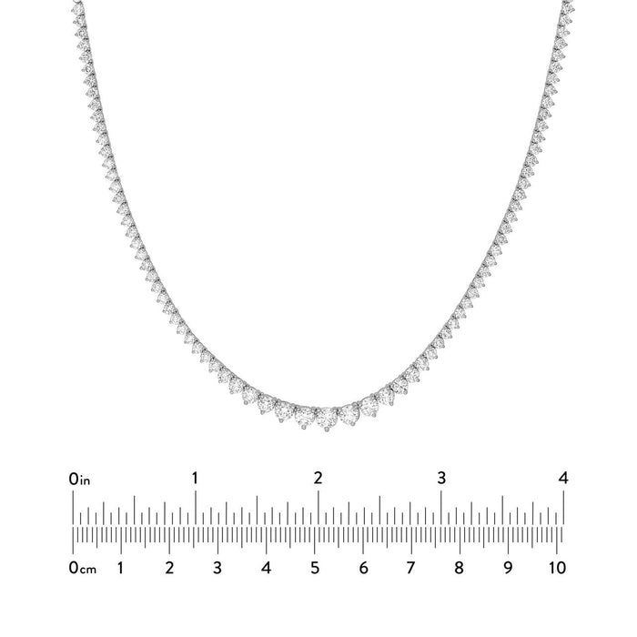 Diamond Tennis Riviera Martini Graduating Necklace 4.00 CTW