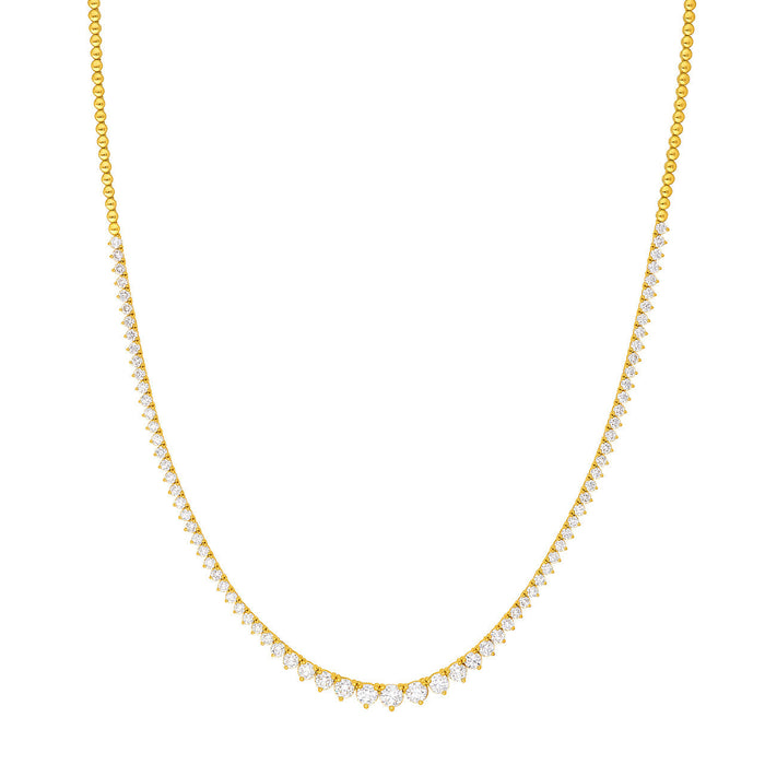 Diamond Tennis Riviera Martini Graduating Necklace 4.00 CTW