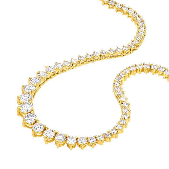 Diamond Tennis Riviera Martini Graduating Necklace 4.00 CTW