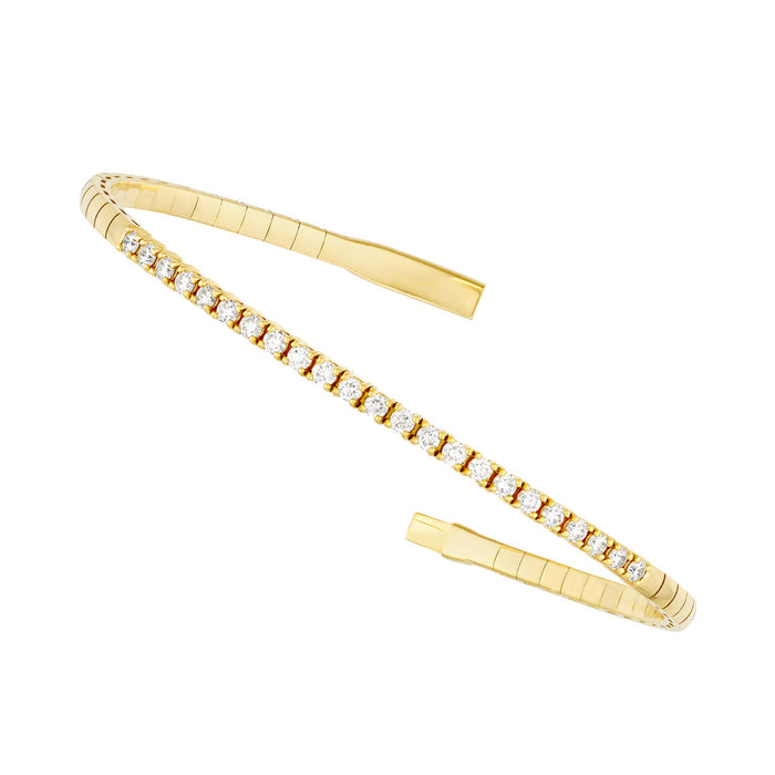 2.40 CTW Half Eternity Diamond Flex Bangle