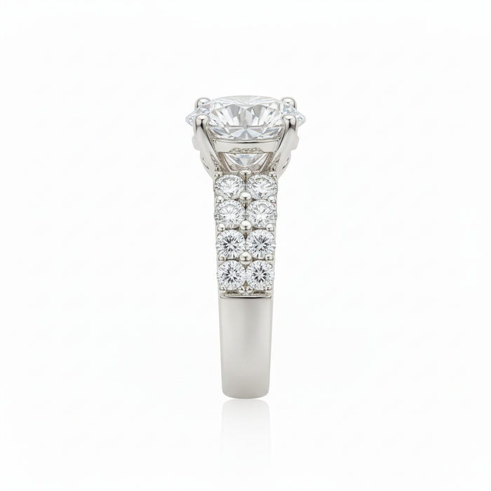 Round Lab Grown Diamond Engagement Ring 5.40CTW set in 14k Gold