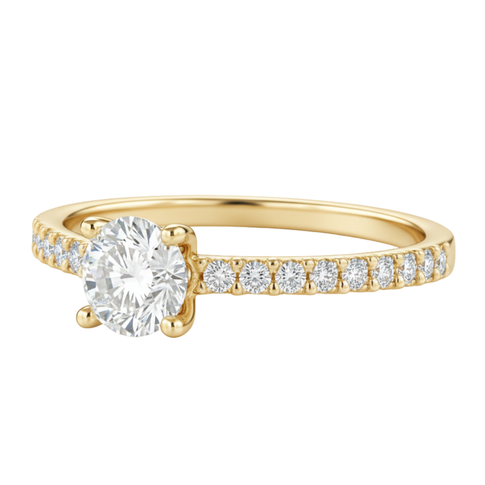 Fancy Lab Grown Diamond Engagement Ring 0.45CTW set in 14k Gold
