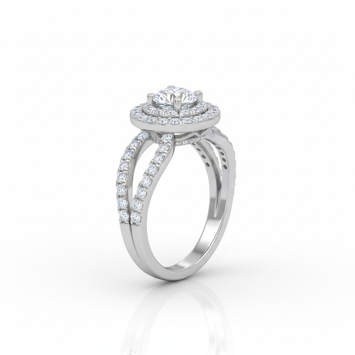 Lab Grown Round Diamond Ring 1.10CTW in 14k Gold