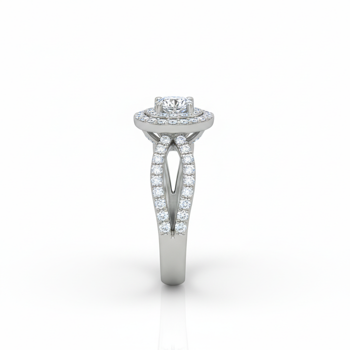 Lab Grown Round Diamond Ring 1.10CTW in 14k Gold