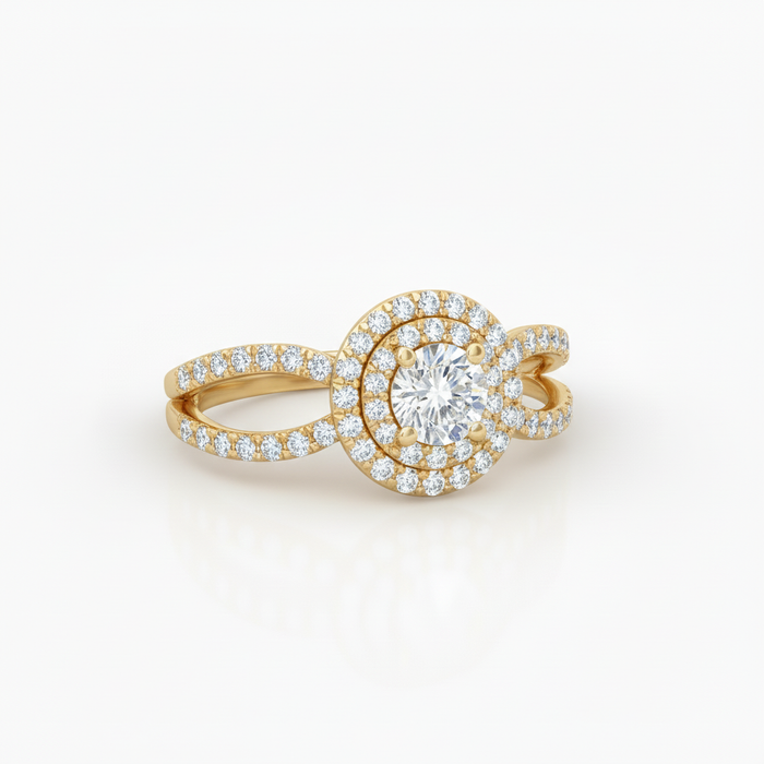 Lab Grown Round Diamond Ring 1.10CTW in 14k Gold
