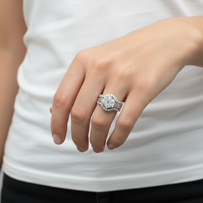 Diamond Ring Women's 4.00ct tw with 14kt Gold