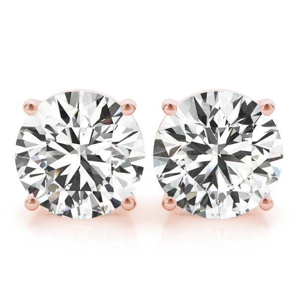 14kt Gold Diamond Stud Earrings Round 1.00cttw 14kt Gold - Better Quality.