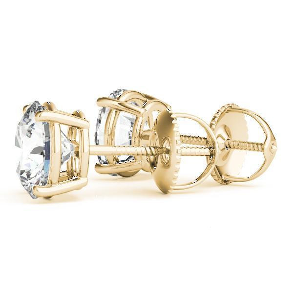 14kt Gold Diamond Stud Earrings Round 1.00cttw 14kt Gold - Better Quality.