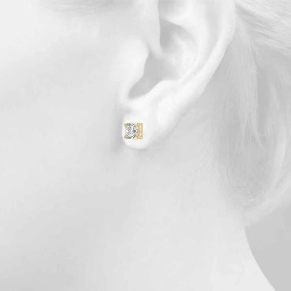 Diamond Stud Earrings Princess 0.50 ct tw 14kt Gold