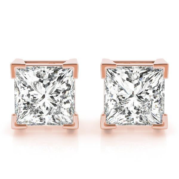 Diamond Stud Earrings Princess 0.25 ct tw 14kt Gold