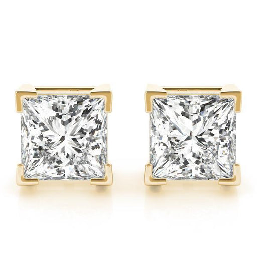 Diamond Stud Earrings Princess 0.50 ct tw 14kt Gold