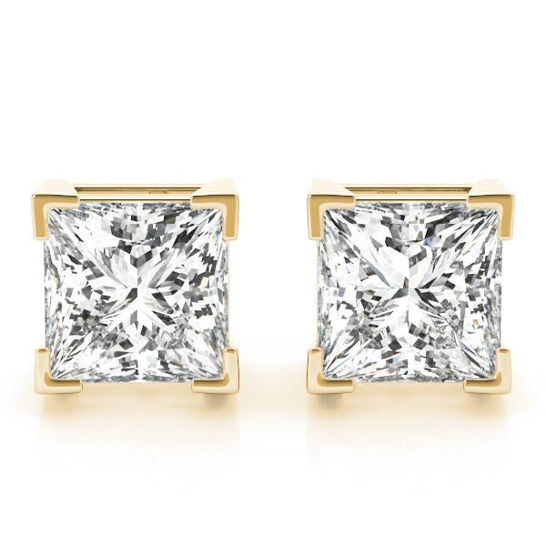 Diamond Stud Earrings Princess 0.50 ct tw 14kt Gold